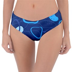 Abstract Blue Pattern Design Reversible Classic Bikini Bottoms by brightlightarts