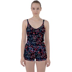 Multicolored Bubbles Motif Abstract Pattern Tie Front Two Piece Tankini by dflcprintsclothing
