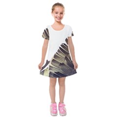 Vintage Banana Leaves Kids  Short Sleeve Velvet Dress by goljakoff