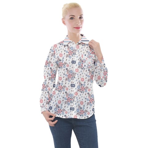 Tender Bouquet Women s Long Sleeve Pocket Shirt by FloraaplusDesign
