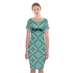 Tiles Classic Short Sleeve Midi Dress by Sobalvarro