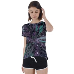 Glitched Out Short Sleeve Foldover Tee by MRNStudios