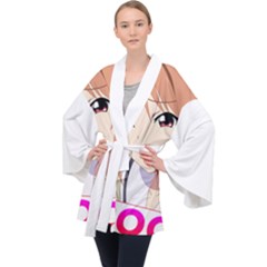 Ok Boomer Long Sleeve Velvet Kimono  by Dimedrolisimys