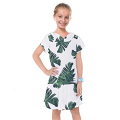 Green Banana Leaves Kids  Drop Waist Dress by goljakoff