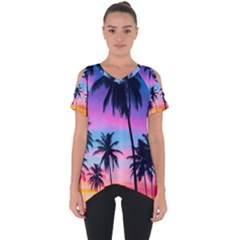 Palms Cut Out Side Drop Tee by goljakoff