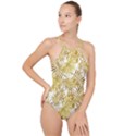 Golden leaves High Neck One Piece Swimsuit View1