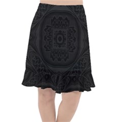 Black And Gray Fishtail Chiffon Skirt by Dazzleway