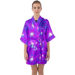 Privet Hedge With Starlight Half Sleeve Satin Kimono  by essentialimage