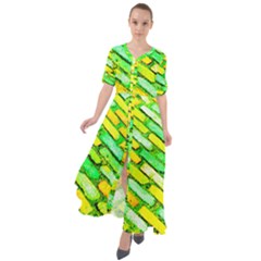 Diagonal Street Cobbles Waist Tie Boho Maxi Dress by essentialimage