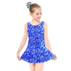 Blue Sequin Dreams Kids  Skater Dress Swimsuit by essentialimage