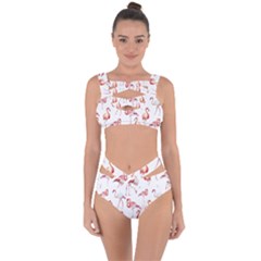 Rose Flamingos Bandaged Up Bikini Set  by goljakoff