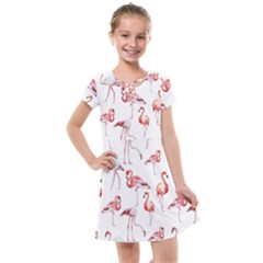 Rose Flamingos Kids  Cross Web Dress by goljakoff