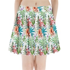 Tropical Flamingo Pleated Mini Skirt by goljakoff