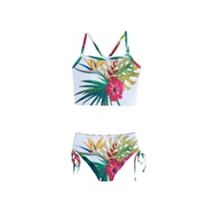 Tropical Flowers Girls  Tankini Swimsuit by goljakoff