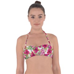Rose Blossom Halter Bandeau Bikini Top by goljakoff