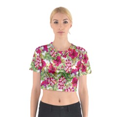 Rose Blossom Cotton Crop Top by goljakoff