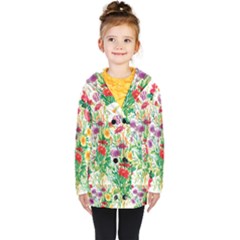 Summer Flowers Kids  Double Breasted Button Coat by goljakoff