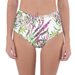 Flowers Reversible High-waist Bikini Bottoms by goljakoff