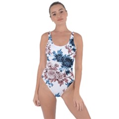 Blue And Rose Flowers Bring Sexy Back Swimsuit by goljakoff