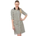 Silver Cloud Grey & Black - Long Sleeve Mini Shirt Dress View1