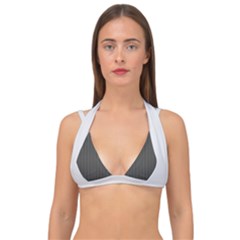 Beluga Grey & White - Double Strap Halter Bikini Top by FashionLane