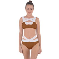 Rusty Orange & White - Bandaged Up Bikini Set  by FashionLane