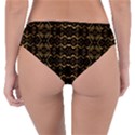 Luxury Golden Oriental Ornate Pattern Reversible Classic Bikini Bottoms View4