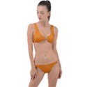 Apricot Orange & White - Ring Detail Crop Bikini Set View1