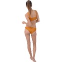 Apricot Orange & White - Ring Detail Crop Bikini Set View2