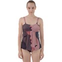 Illustrations Of Love And Kissing Women Twist Front Tankini Set View1