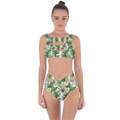 Green Leaves Bandaged Up Bikini Set  by goljakoff