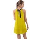 Bumblebee Yellow - Halter Tie Back Chiffon Dress View2