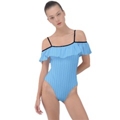Baby Blue - Frill Detail One Piece Swimsuit by FashionLane