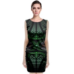 Fractal Illusion Sleeveless Velvet Midi Dress by Sparkle