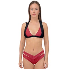 Flame Scarlet - Double Strap Halter Bikini Set by FashionLane