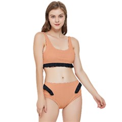Cantaloupe Orange - Frilly Bikini Set by FashionLane