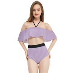 Wisteria Purple - Halter Flowy Bikini Set  by FashionLane