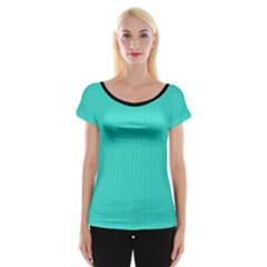 Turquoise - Cap Sleeve Top by FashionLane