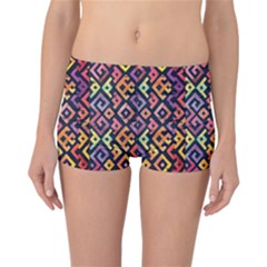 Square Pattern 2 Reversible Boyleg Bikini Bottoms by designsbymallika