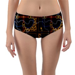 Chains Pattern Reversible Mid-waist Bikini Bottoms by designsbymallika