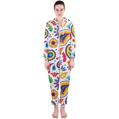 Baatik Print Hooded Jumpsuit (ladies)  by designsbymallika