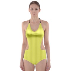Unmellow Yellow - Cut-out One Piece Swimsuit by FashionLane