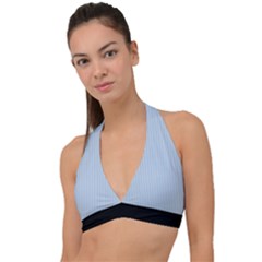 Beau Blue - Halter Plunge Bikini Top by FashionLane