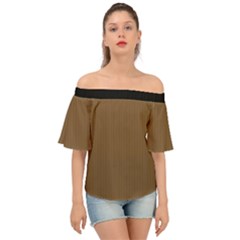 Coyote Brown - Off Shoulder Short Sleeve Top by FashionLane