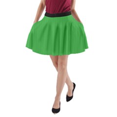 Just Green - A-line Pocket Skirt by FashionLane