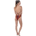 Landscape In A Colorful Structural Habitat Ornate Tie Strap One Piece Swimsuit View2