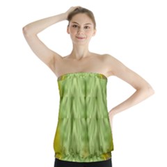 Landscape In A Green Structural Habitat Ornate Strapless Top by pepitasart