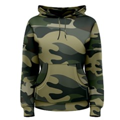 Green Military Camouflage Pattern Women s Pullover Hoodie by fashionpod