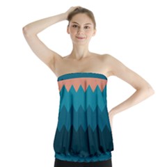 Flat Ocean Palette Strapless Top by goljakoff