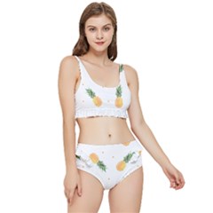 Pineapple Pattern Frilly Bikini Set by goljakoff